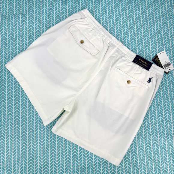 Polo Ralph Lauren NWT White Classic Stretch Twill Elastic Waist Shorts, XL - Picture 2 of 16